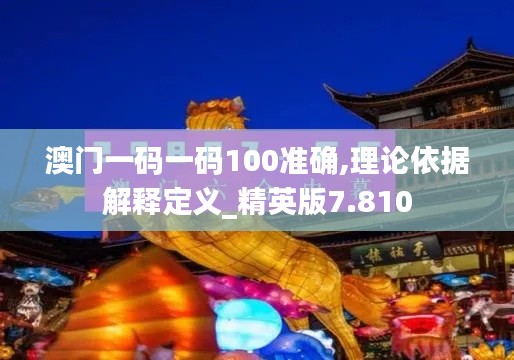 澳门一码一码100准确,理论依据解释定义_精英版7.810