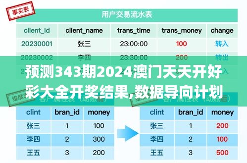 预测343期2024澳门天天开好彩大全开奖结果,数据导向计划设计_Galaxy9.248