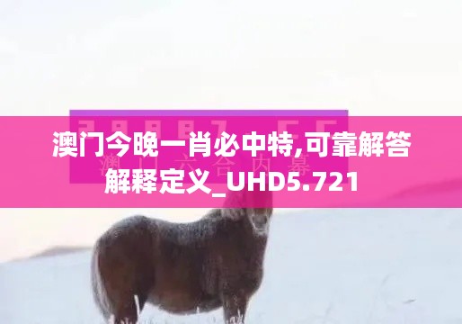 澳门今晚一肖必中特,可靠解答解释定义_UHD5.721