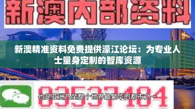 新澳精准资料免费提供濠江论坛：为专业人士量身定制的智库资源