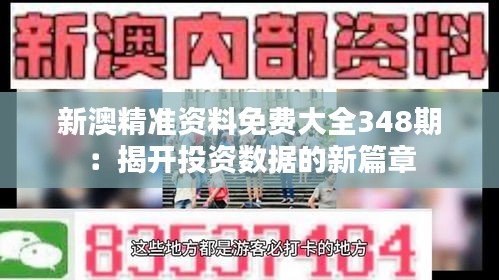 新澳精准资料免费大全348期：揭开投资数据的新篇章