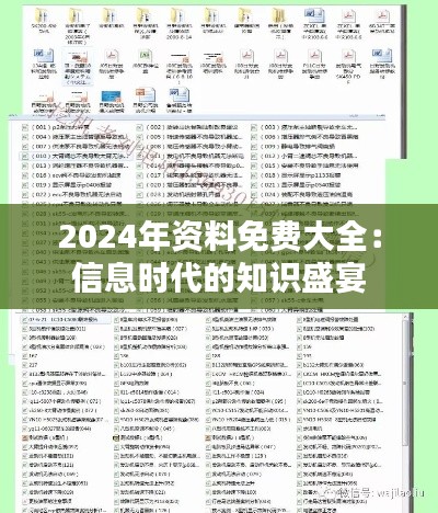 2024年资料免费大全：信息时代的知识盛宴