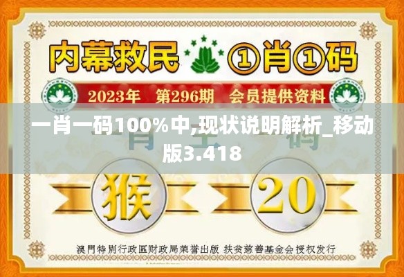 一肖一码100%中,现状说明解析_移动版3.418