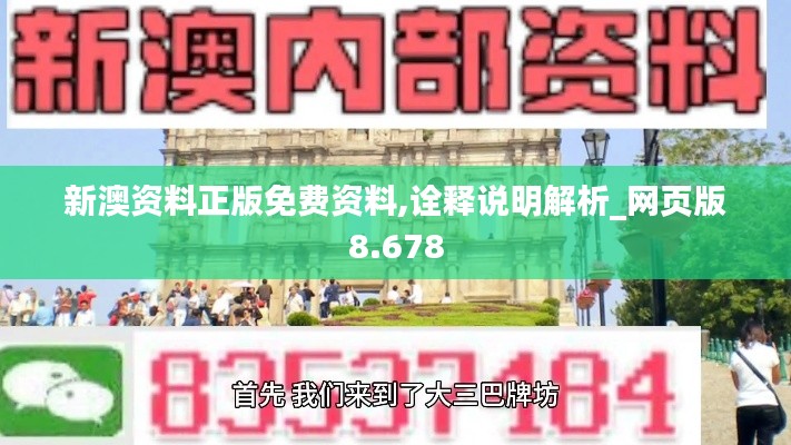 新澳资料正版免费资料,诠释说明解析_网页版8.678