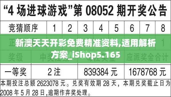 新澳天天开彩免费精准资料,适用解析方案_iShop5.165