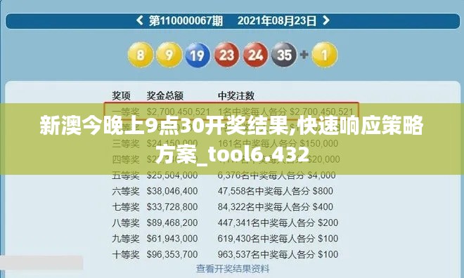 新澳今晚上9点30开奖结果,快速响应策略方案_tool6.432