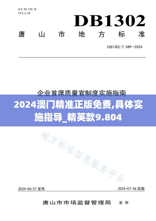 2024澳门精准正版免费,具体实施指导_精英款9.804