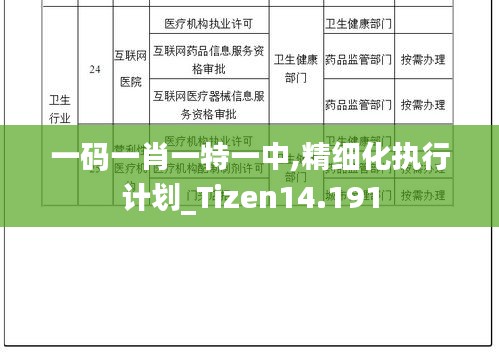 一码一肖一特一中,精细化执行计划_Tizen14.191